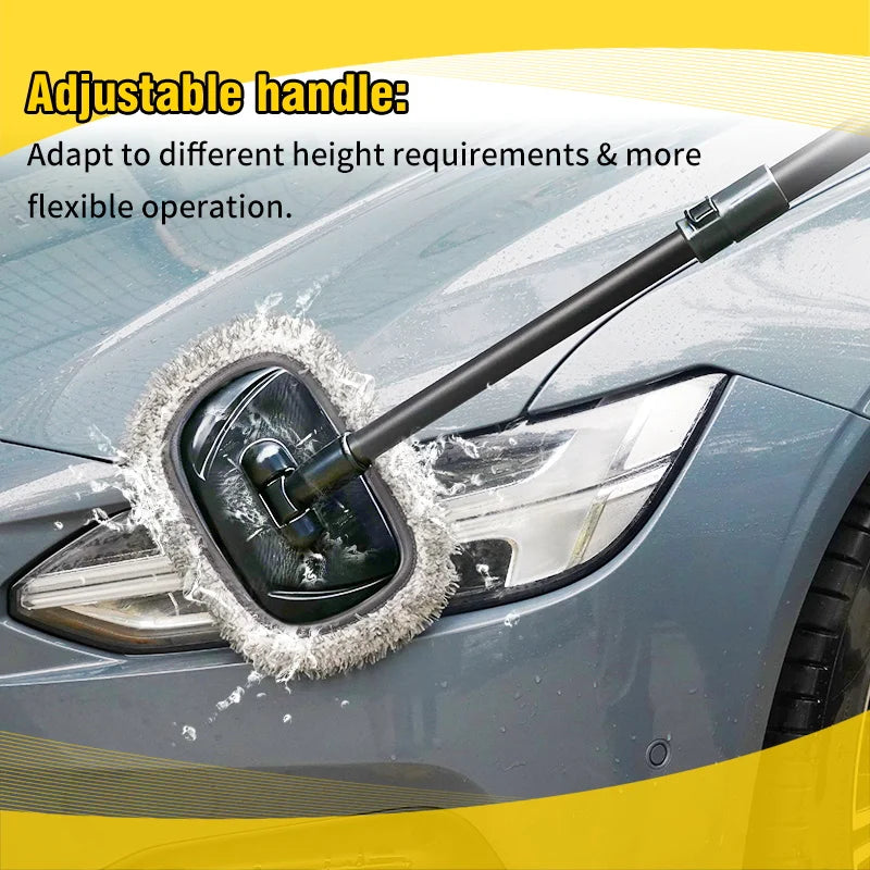 New Car Wash Mop Cleaning Brush Telescoping Long Handle Cleaning Mop Retractable Bent Bar Car Wash Brush Car Cleaning Tools