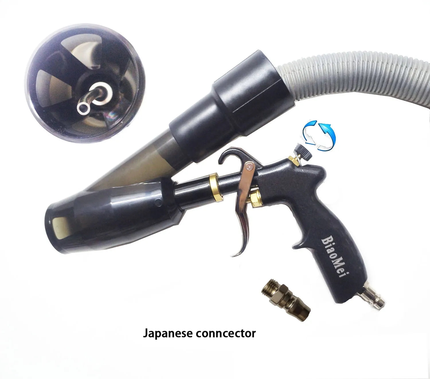 Car Interior Detailing Air Tornado Blow Gun &vacunm Gun ,Tornador Cleaning Gun Quickly Blasts Dirt and Dust