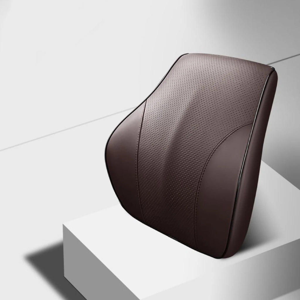 3D Nappa Leather Memory Foam Headrest Car Neck Pillow Support Neck Rest Pillow for Car Pain Relief Travel Neck Support