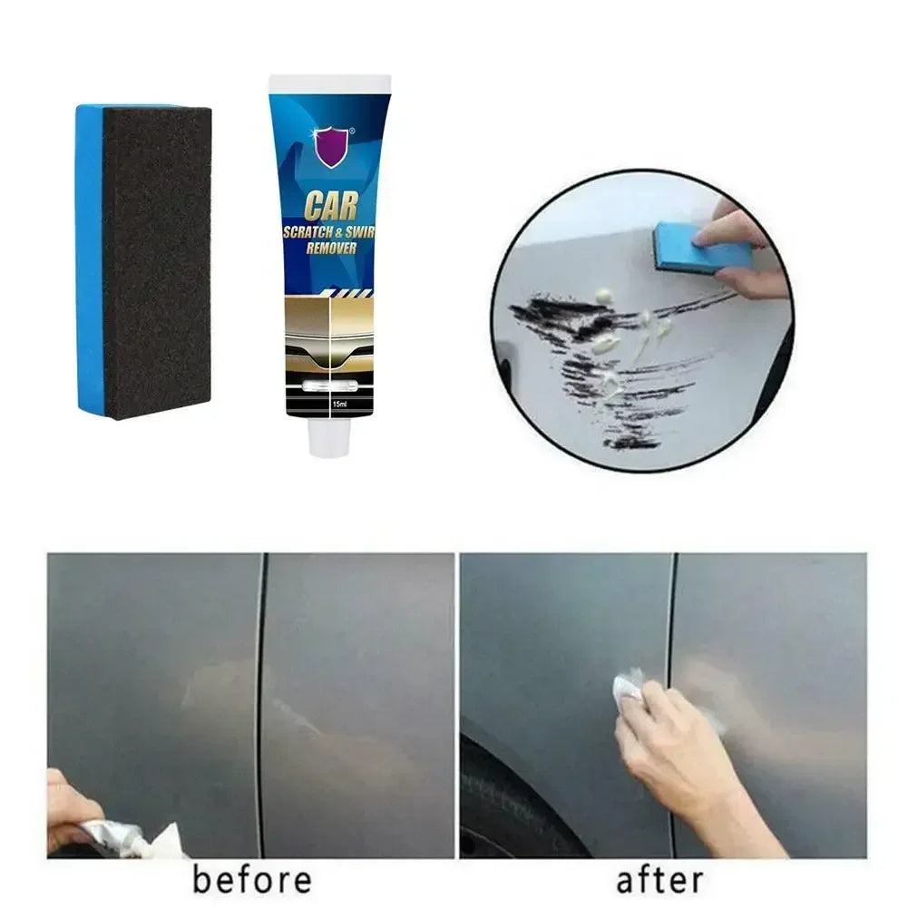 60/120ml Car Repair Paint Paste Scratch Remover Kit with Sponge and Towel Scratch Coating Polishing Wax Auto Scratches Repairing