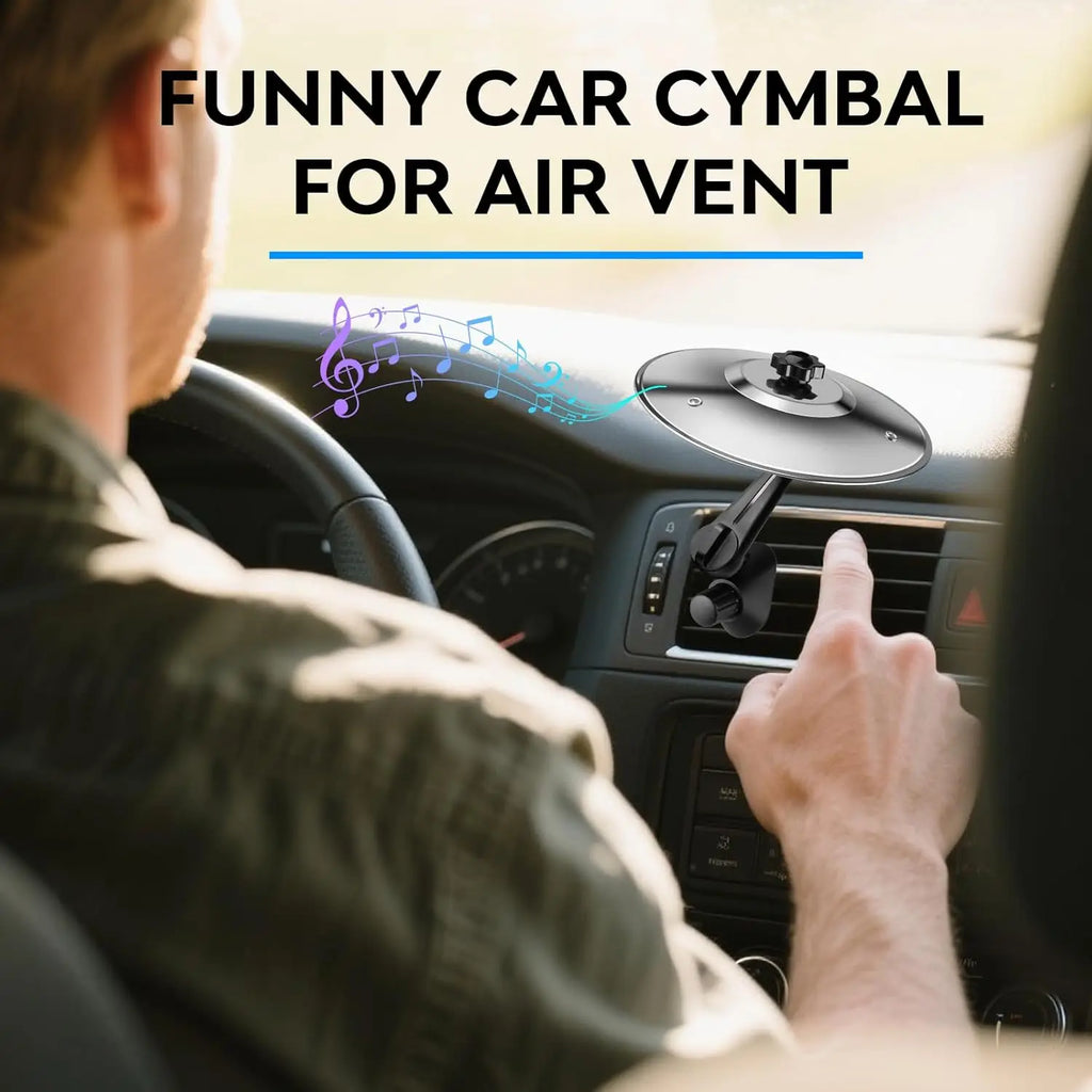 5.5-inch Mini Metal Drum Cymbal with Bright Sound, Perfect for Car Air Vent, Fun Interior Decor Musical Gadget, Music Lovers