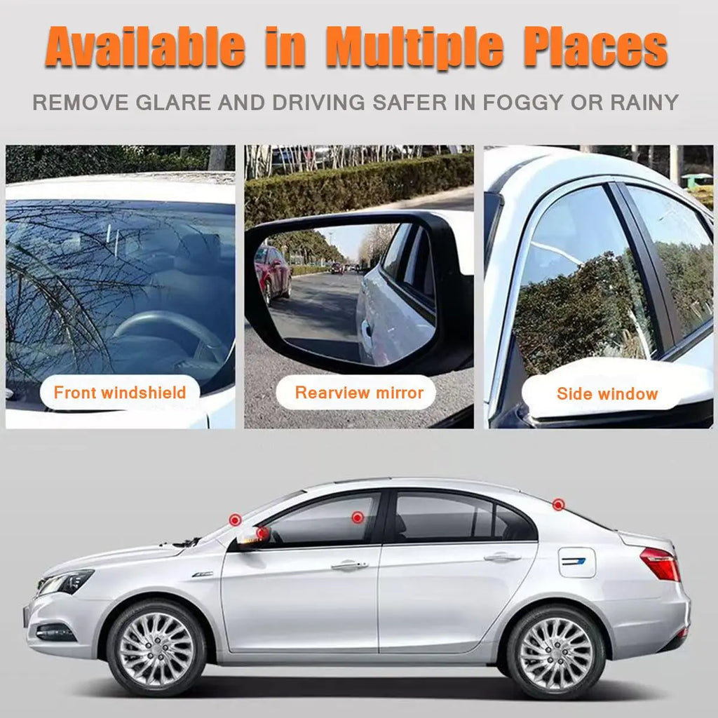 Glass Oil Film Remover for Car, 100ml Roll-On Glass Compound with Cleaning Board, Removes Oil Film & Smudges, Improve Clarity