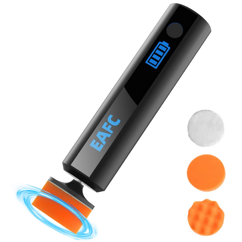 EAFC 40W Car Polisher & Waxer Sanding Machine Cordless PolisherforPaint Scratch Repair WindshieldOil Film Removal Cleanig Waxing