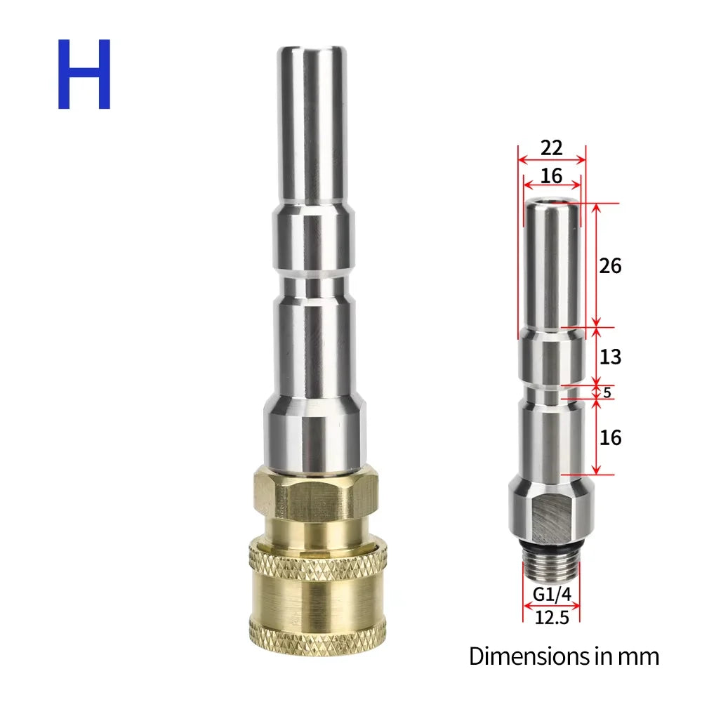 Pressure Washer Quick Connector 1/4" to Spray Gun Wand Lance Bayonet Adapter 1/4" quick disconnect release fitting for Karcher