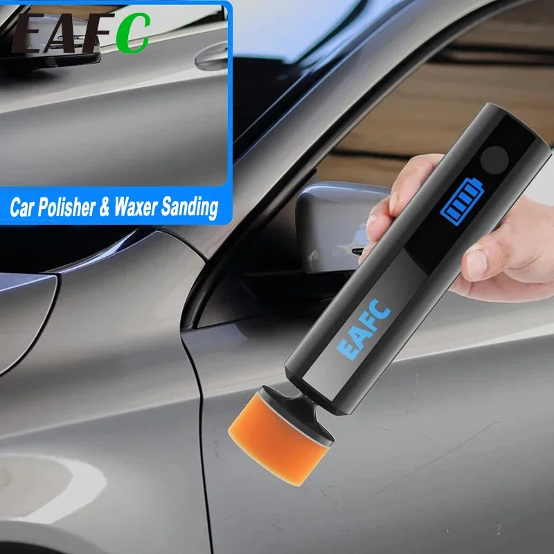EAFC 40W Car Polisher & Waxer Sanding Machine Cordless PolisherforPaint Scratch Repair WindshieldOil Film Removal Cleanig Waxing