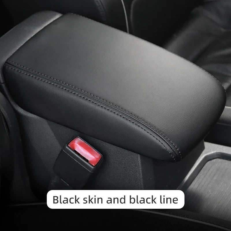 For Volkswagen VW Tiguan 2023 Accessories 2017 2018 2019 2020 2021 2022 MK2 Leather Protective Cover For Central Armrest Box
