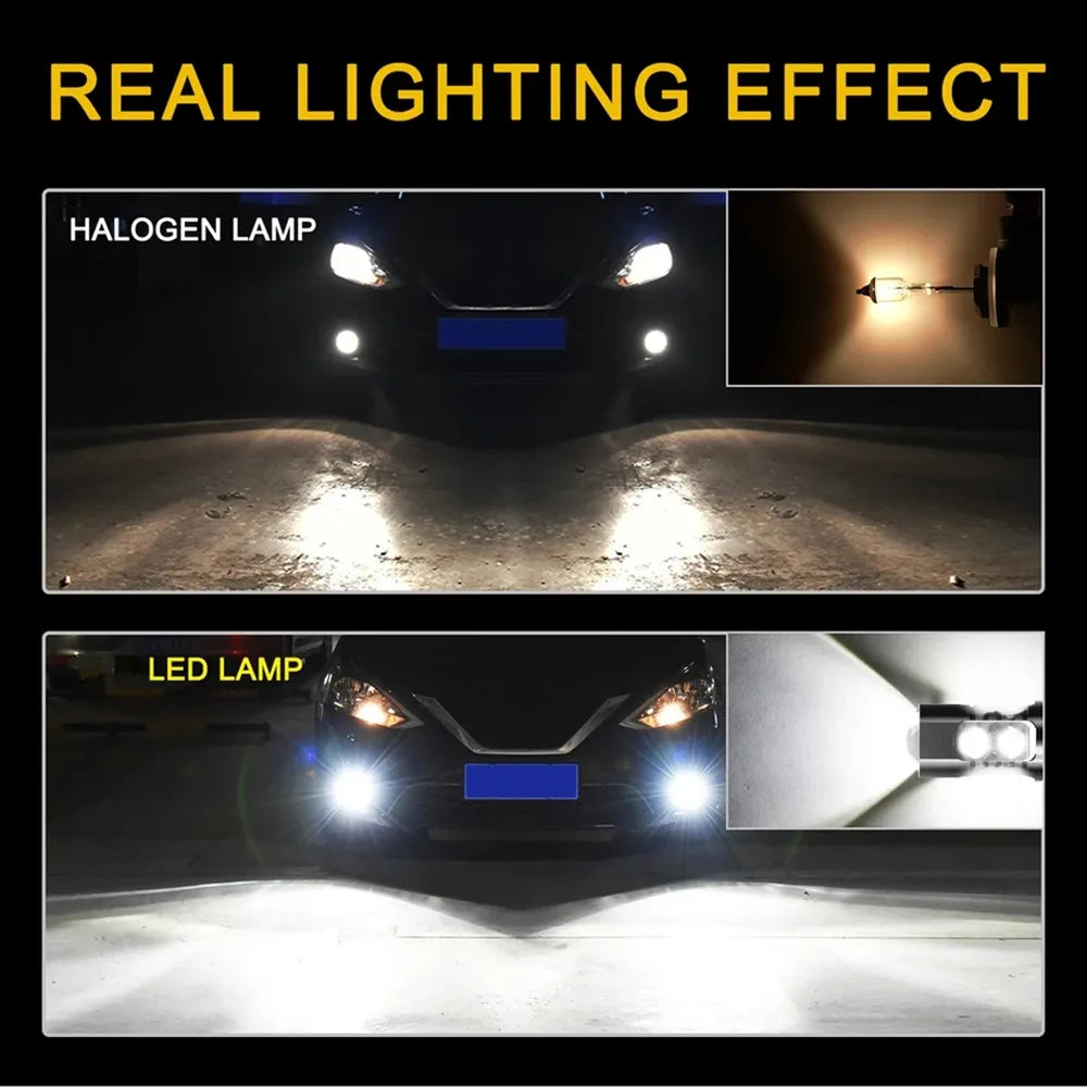 LED Car Front Fog Light Lamps 2504 PSX24W 12276 Bulbs For Peugeot 208 2012 2013 2014 2015 2016 2017 2018 2019 Auto Accessory