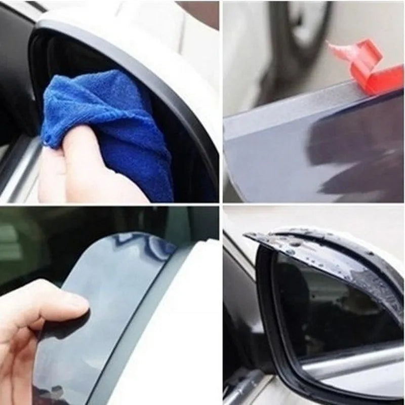 2Pcs Universal Car Rearview Mirror Rain Eyebrow Auto Car Rear View Side Rain Shield Snow Guard Sun Visor Shade Protector Accesso