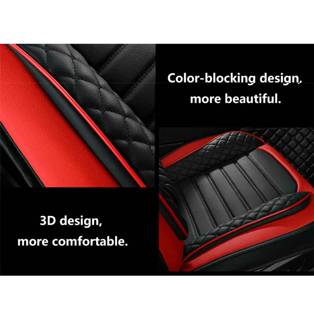 Elegant Universal Faux Leather Car Seat Cover by Tand: Easy-Clean, Comfort Design, Fits Major Models - Enhance Your Car's