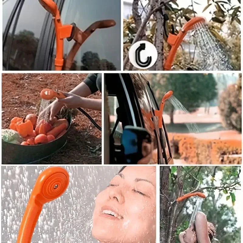 1 Set Portable DC12V Car Shower Outdoor Shower Equipment, Simple Outdoor Electric Shower