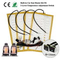 Universal Built-In Car Seat Heater Kit Fit 2 Seats 12V Alloy Wire Heating Pads 3 Levels Dual Control Heated Switch System