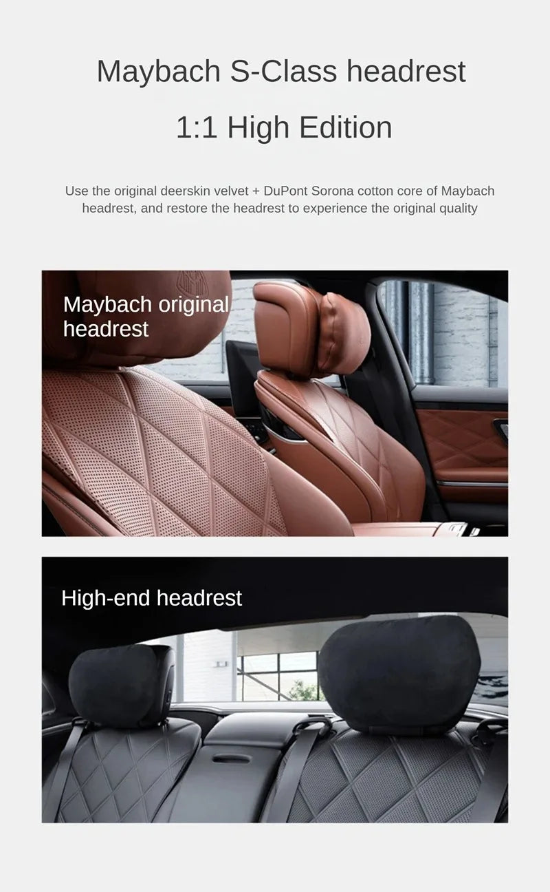 2PCS Memory Cotton Car Headrest Neck Support Car Accessories Seat Class Soft Universal Adjustable Car Pillow Neck Rest Cushion