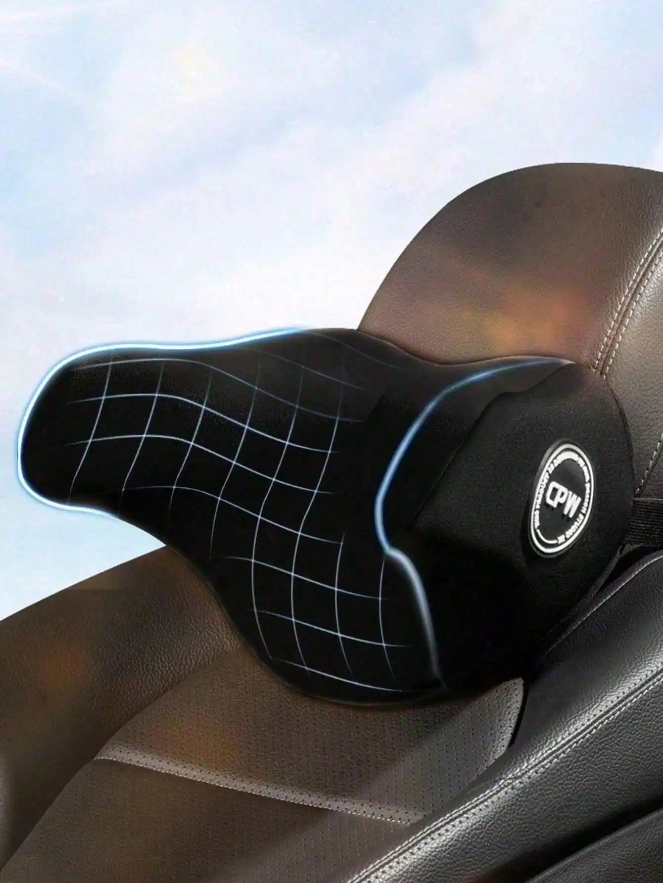 1pc Car Headrest, Neck Pillow for Preventing Neck Tilting, In-car Supplies, Side Support for Adults and Children, U-shaped Memor