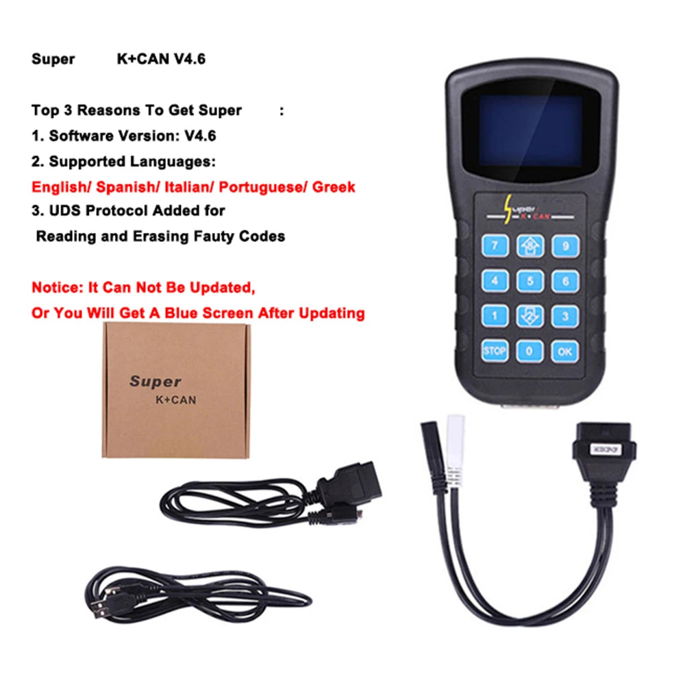 Super VAG K CAN Plus 2.0 OBD2 Car Diagnostic Tool Read Security Code Correction Pin Cod For Audi VW Skoda V4.6 Key Programmer