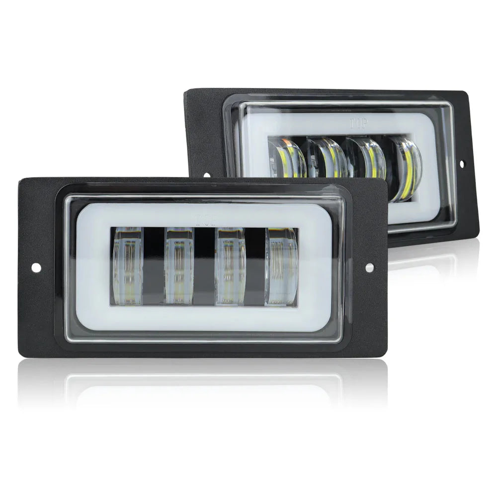 12v Square Led Headlight Daytime Running Light Turn Signal Lada Fog Lamp DRL Headlamp Assembly Car Accessories For Lada Offroad