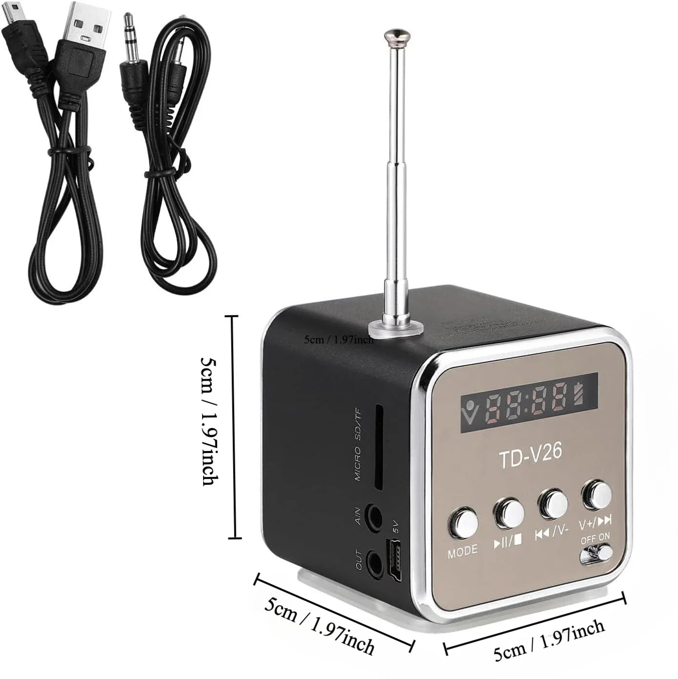 Mini Wireless Bluetooth Speaker Portable MP3 Player FM Radio Music Sound Box Support TF Card U Disk Loud Speaker