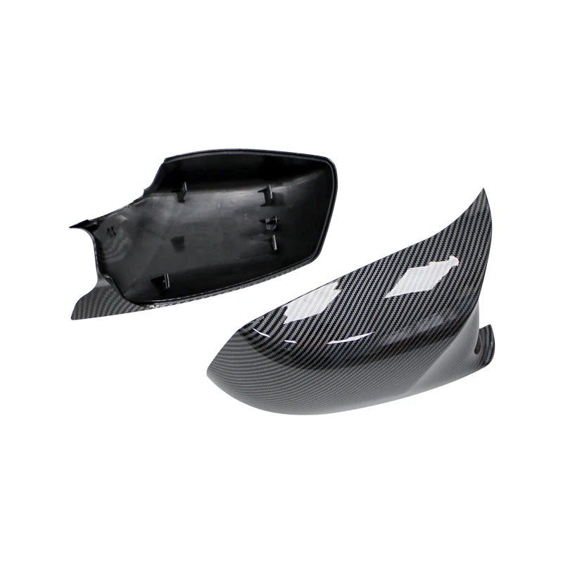 F10 F11 Car Rearview Mirror Cap Side Mirror Covers Carbon Fiber Style Black Fit For BMW 5 Series F18 Pre-LCI 2010-2013