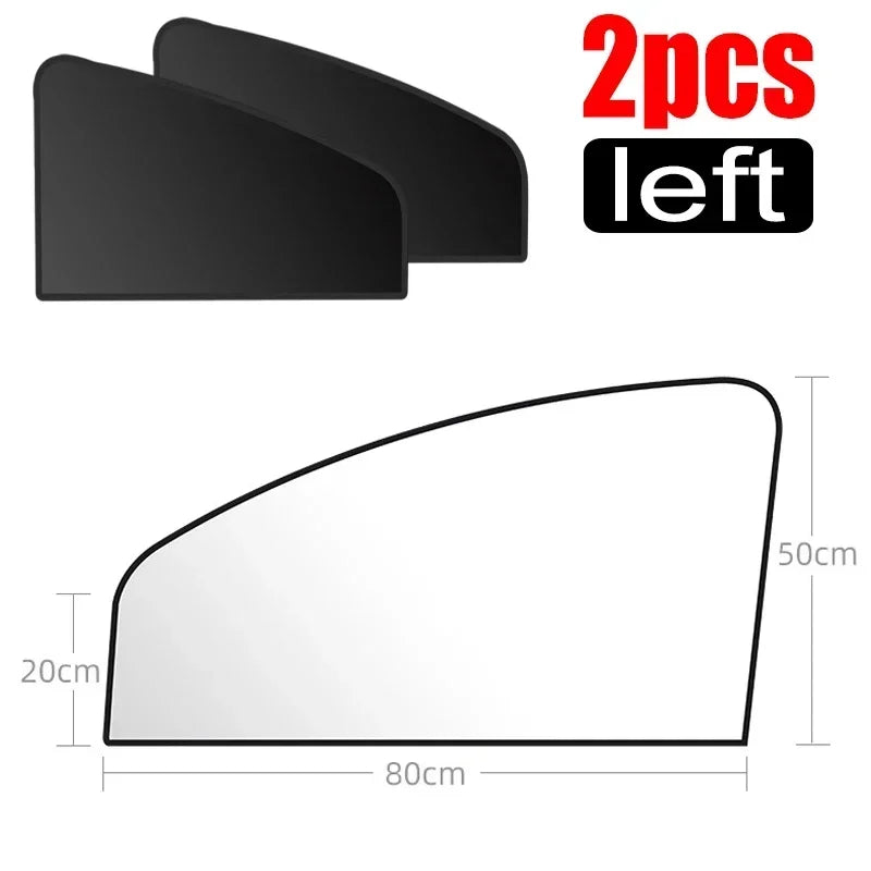 New Magnetic Car Sunshade Cover Summer UV Protection Side Rear Window Curtain Black Mesh Sun Shade Cover Auto Car Accessories