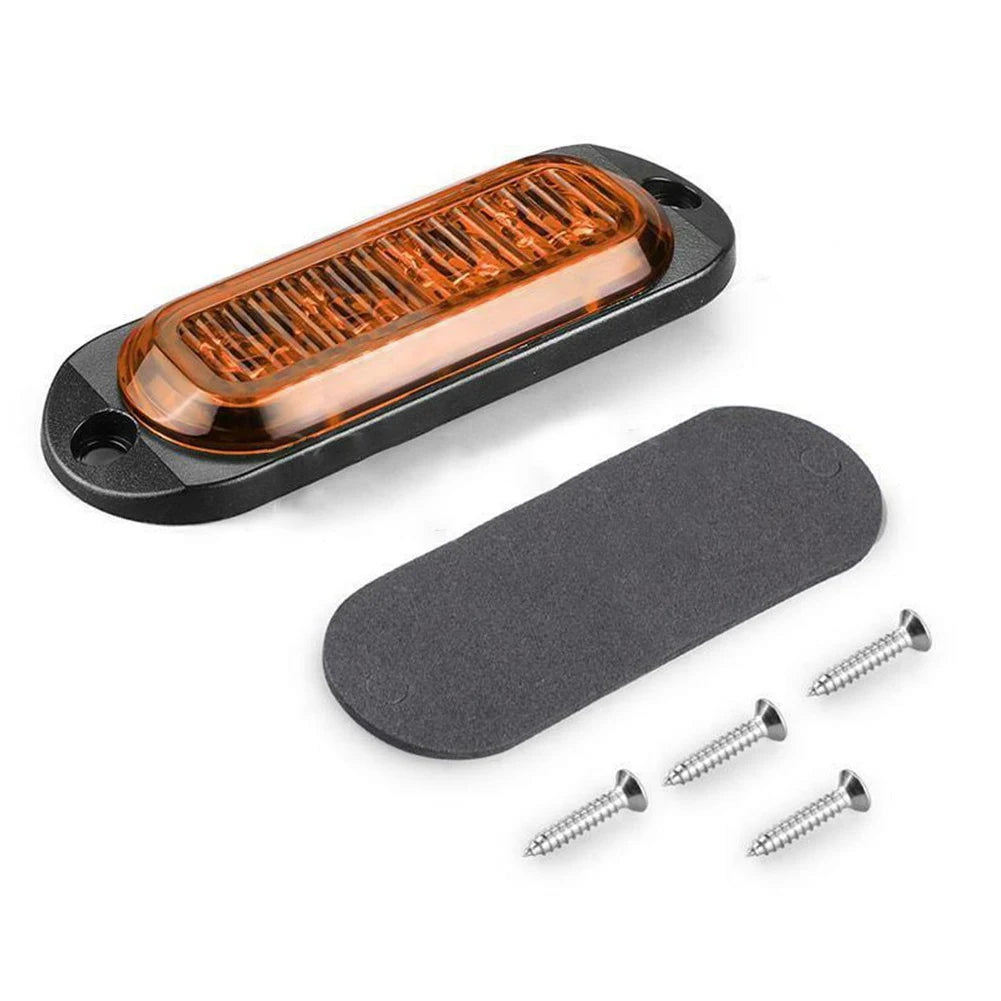 12-24V Universal 4 LED Side Marker Lights Waterproof Clearance Lamps Indicator Lamp Signal Light Truck Trailer Van Pickup Boat