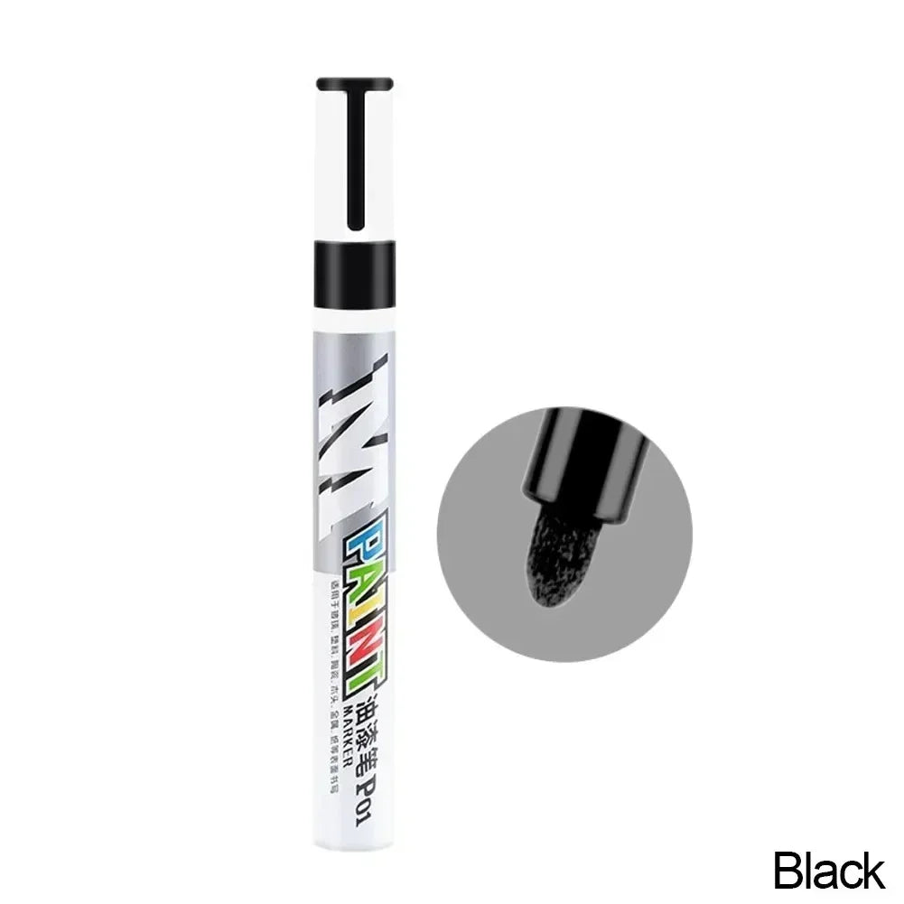 Car paint scratches repair brush pen waterproof water paint marker pen car tire tread care automotive  black white red silver