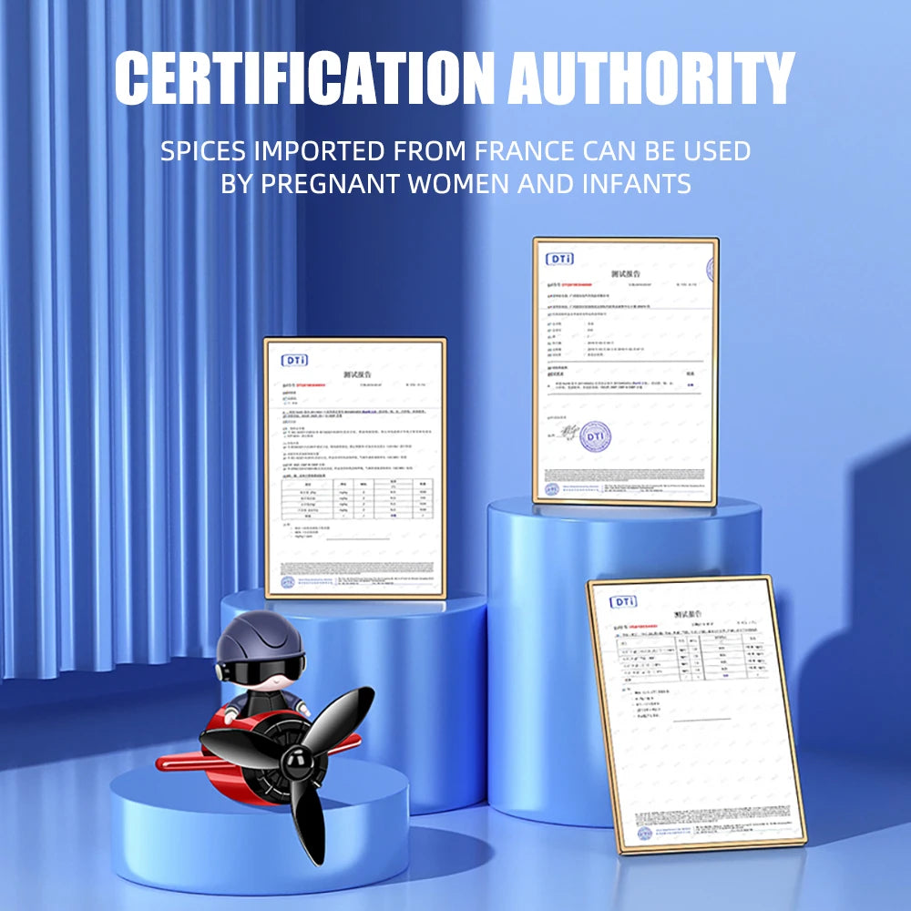 Car Air Freshener Aromatherapy Auto Accessories Interior Perfume Diffuser Creative Air Force Small Aircraft Cartoon Design