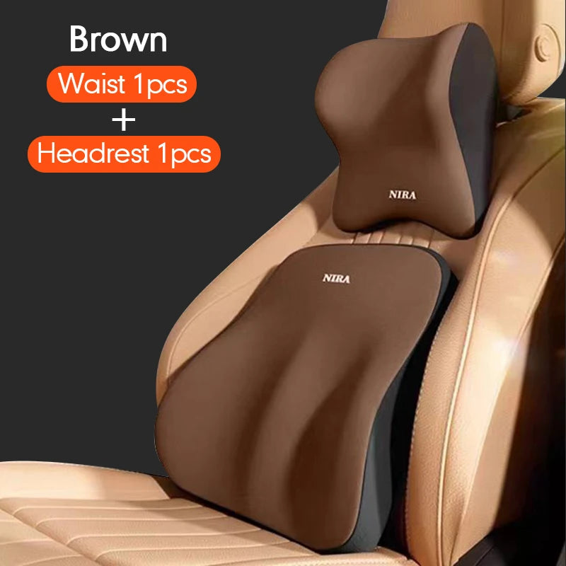 Car Headrest Lumbar Support Lumbar Cushion Memory Foam Cushion Backrest Lumbar Pillow Car Comfortable Neck Pillow Car Accsesorie