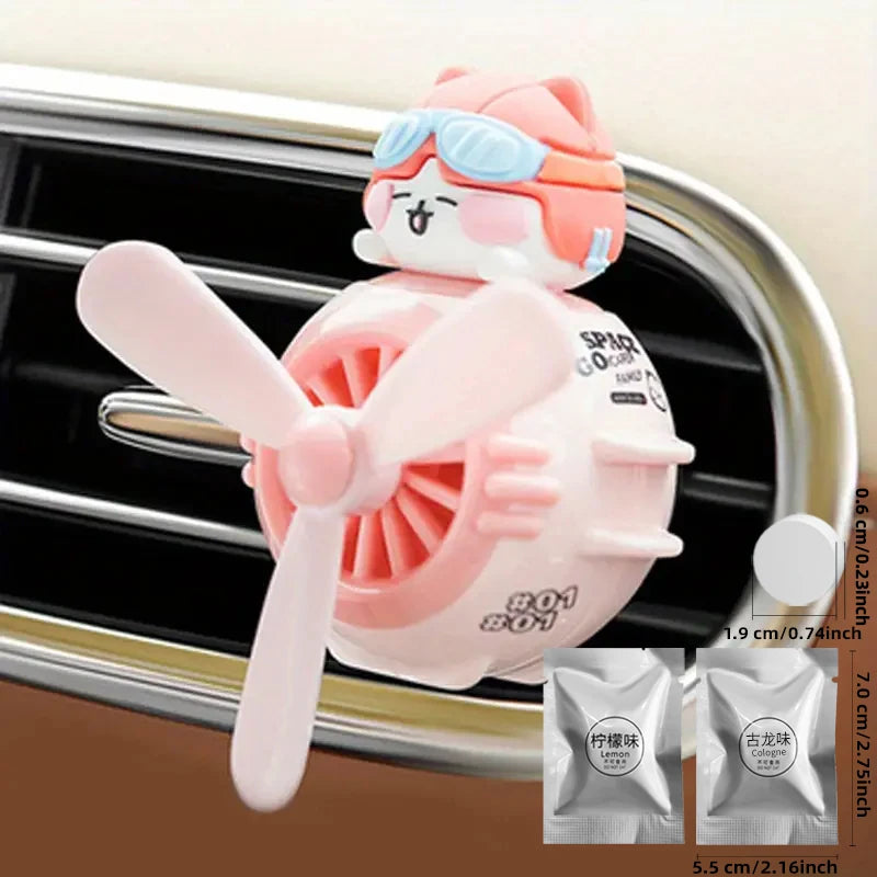 5PCS Car Air Outlet Aromatherapy Tablets Air Outlet Supplement Tablets Small Fan Pe Solid Fragrance Tablets