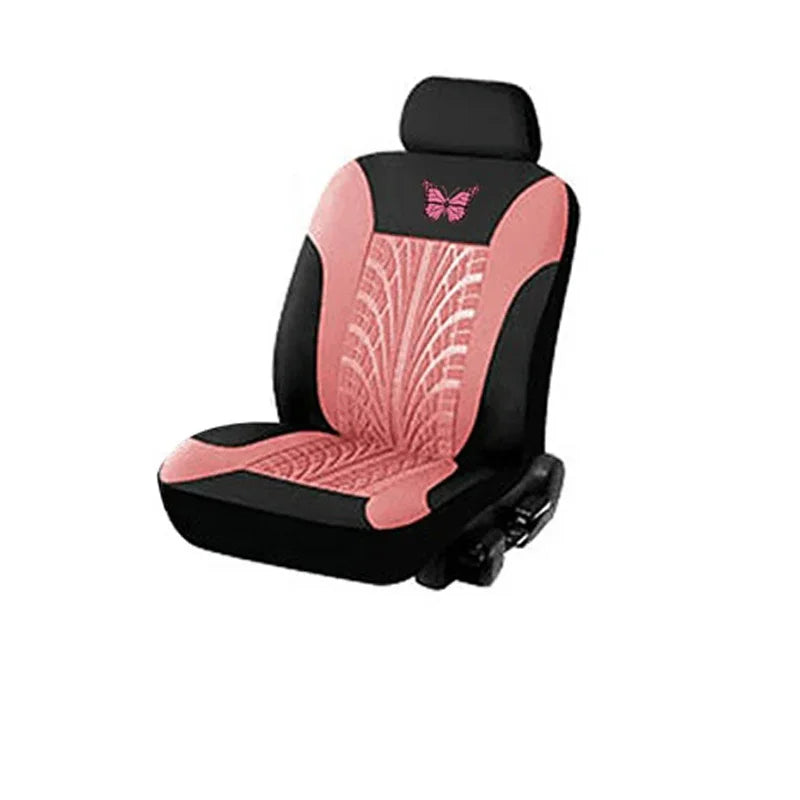 Car Seat Cover Full Set, Universal Butterfly Pattern Embroidery Auto Seat Cover Set