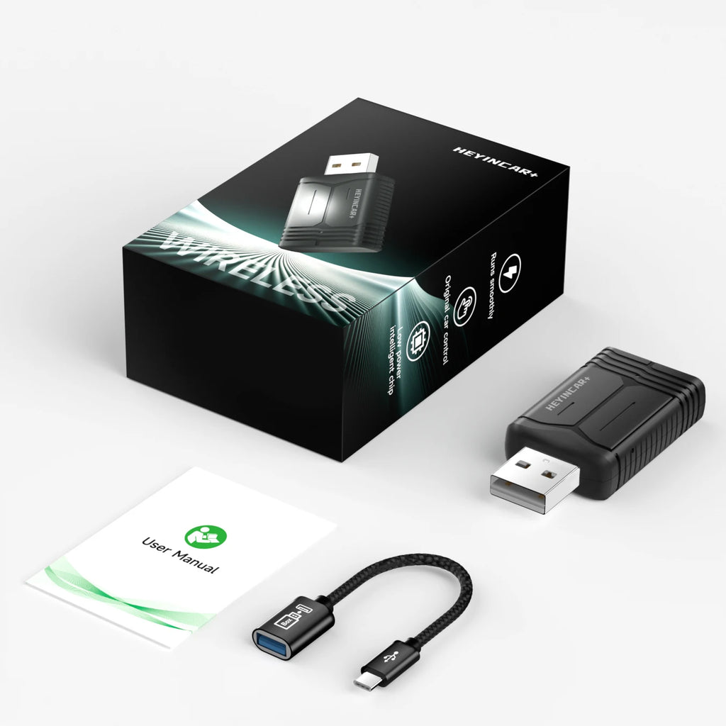 2025 HEYINCAR 2in1 Wireless Android Auto Adapter  Carplay Smart Dongle Plug and Play For  Kia Volvo Audi MG Opel VW Hyundai Jeep