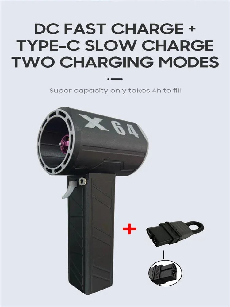 Violent Turbo Fan 11Blade Blower Fan 8000mAh Brushless Motor Air Blower 64mm Duct Turbo Jet Fan Strong Dust Blower Electric Drye