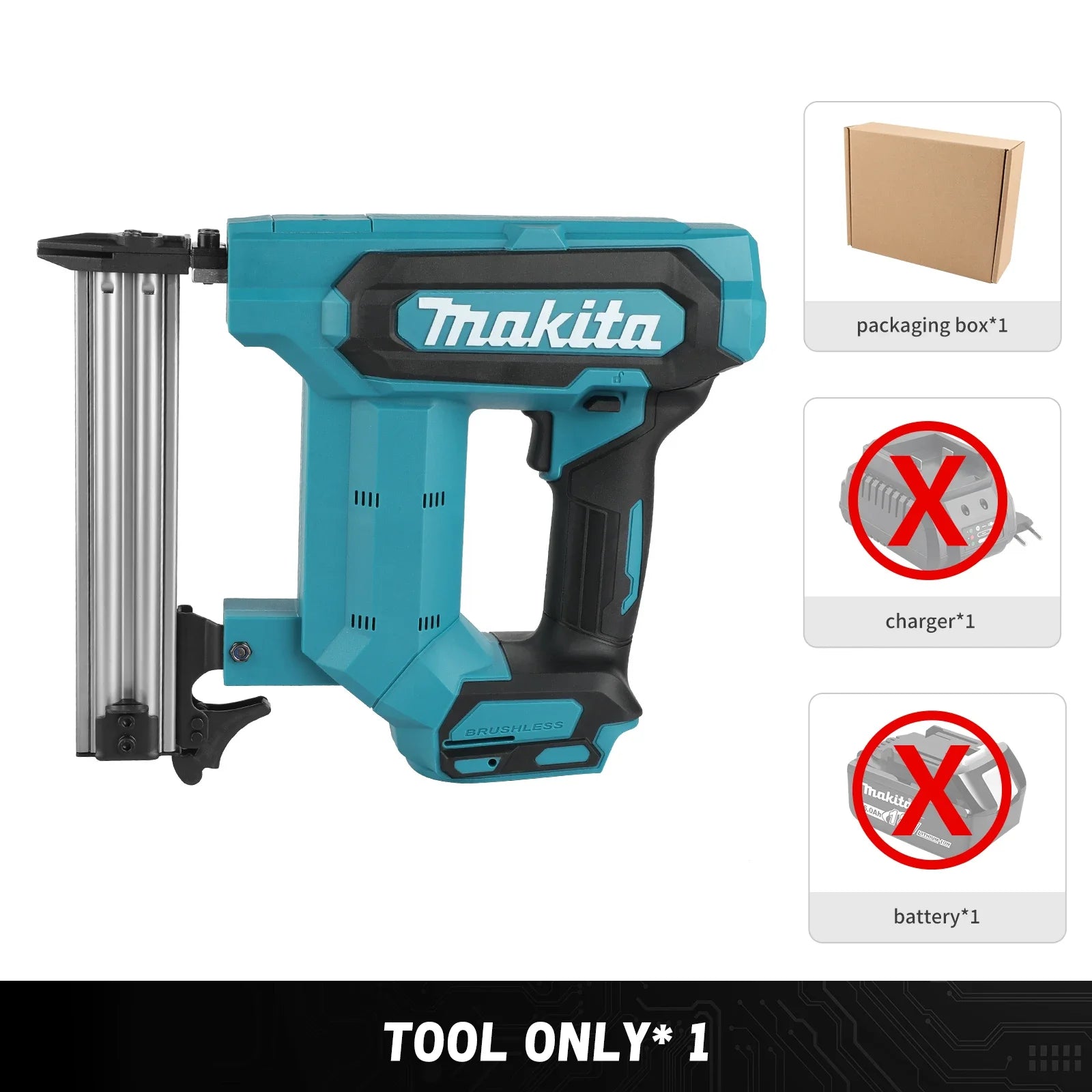 Makita Lithium-Ion Nail Gun:18V, 6.0Ah Battery, 100-Nail Capacity, Cordless, Ideal for Flooring, Shelving & DIY Wood Projects