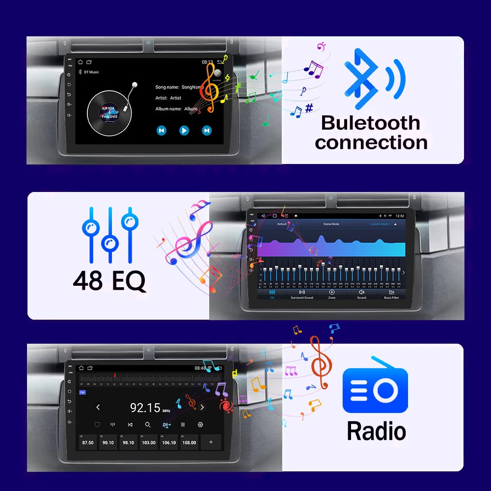 Universal 2 Din 7"/9"/10" Android 13 Car Radio Autoradio 32G WIFI GPS Car Audio Multimedia Player For Hyundai Nissan Toyota Kia
