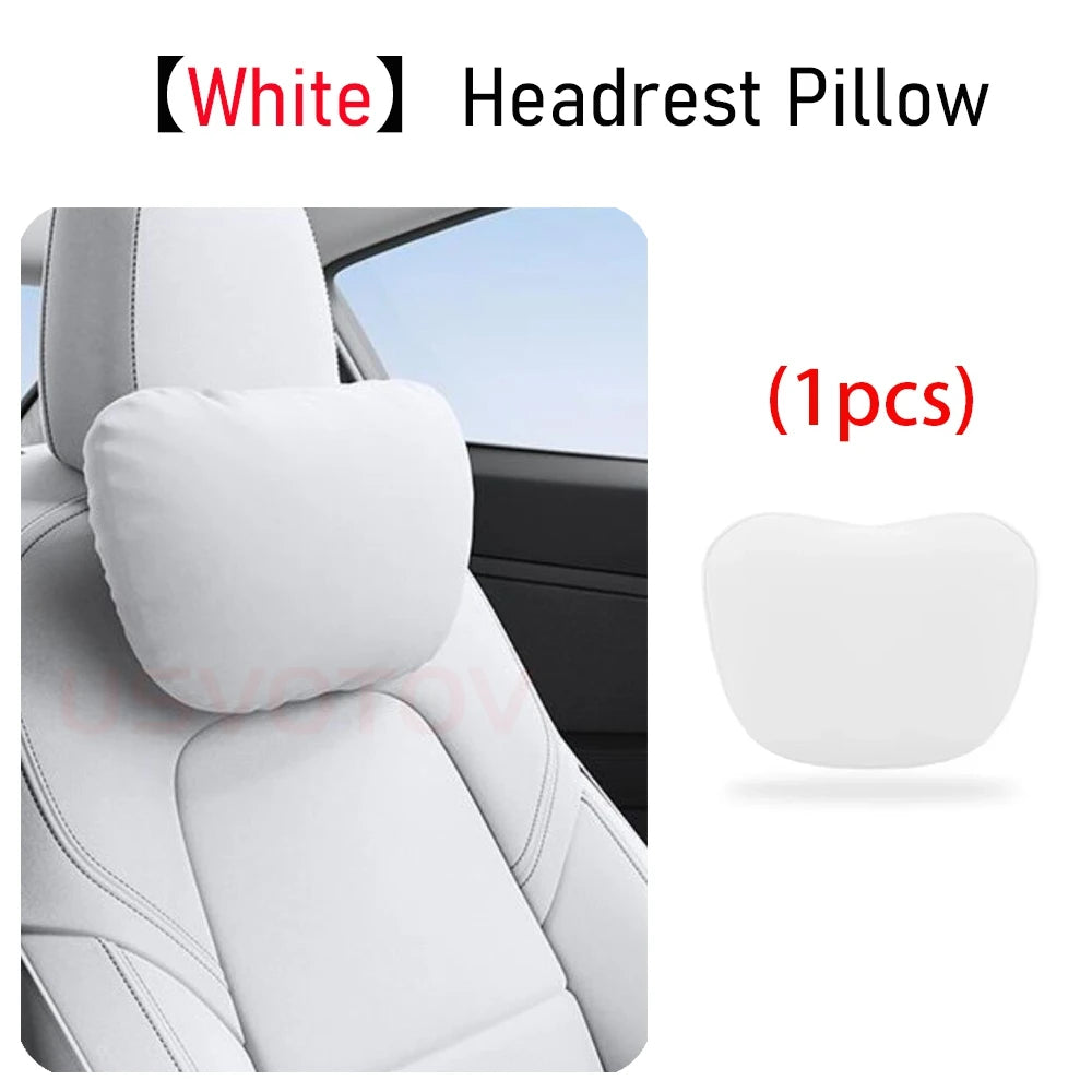 Car Headrest Pillow for Neck Support, Car Universal Neck Pillow for Tesla Hyundai Kia Toyota Volkswagen Renault Dacia Seat Honda