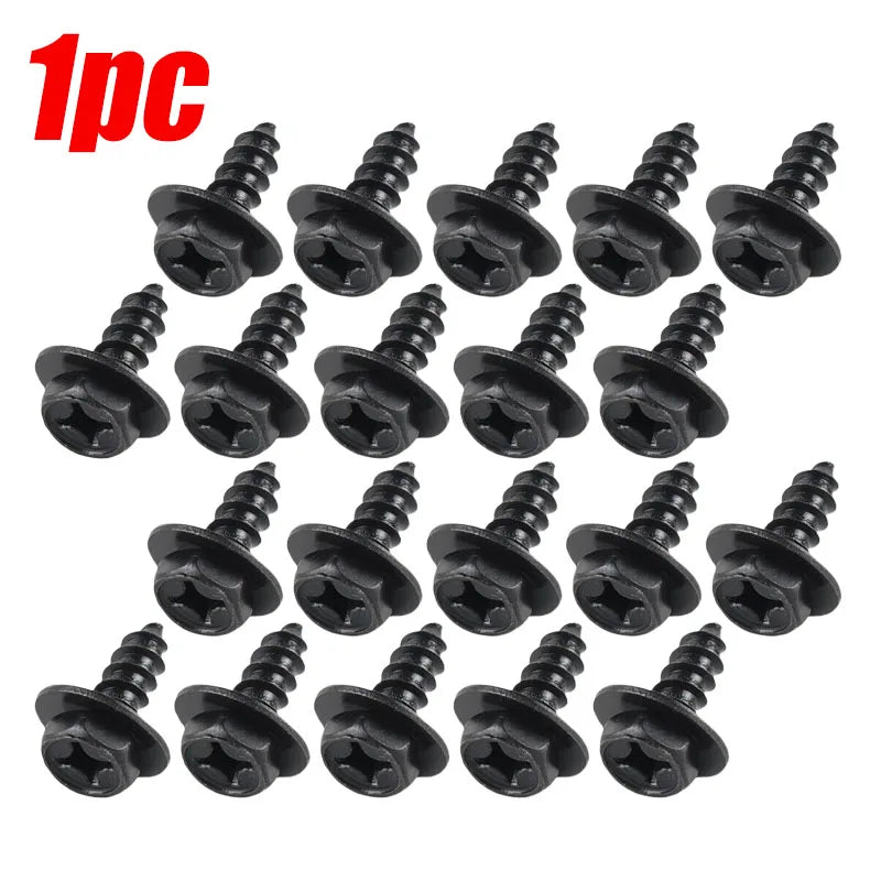 Universal Car Bumper Fender Fastener Clip Hex Head Self Tapping Screws Car Fender Splash Seal Guards Rivet Clip Screws Fasteners
