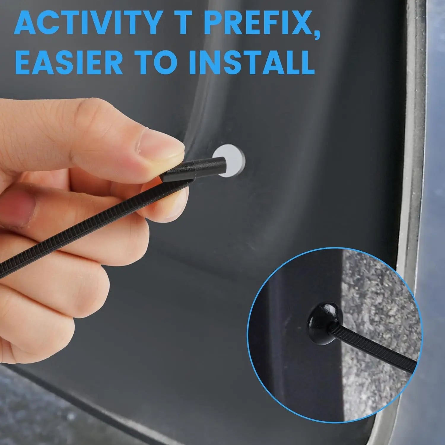 1000-100set Self-locking Nylon Universal Cable Tie Buckle Heavy Duty Zip Ties with Pin & Button Car Daily Repair Fastening Strap