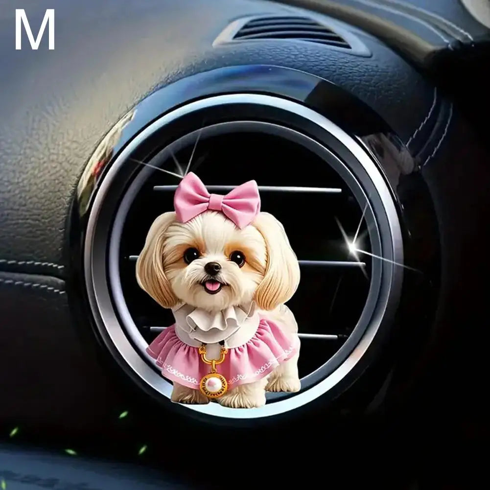 Cute Cartoon 2D Kitten Ventilation Clip Car Air Freshener Car Air Conditioner Air Outlet Aroma Diffuser Auto Interior Decoration