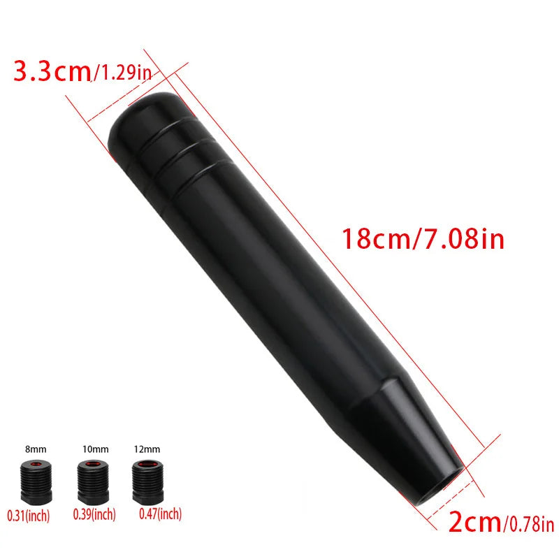 18cm Car Universal Gear Shift Knob MT Gear Stick Lever Shifter Knob Handle Aluminum Extended Gear Shifter Gear Head Knob Manual