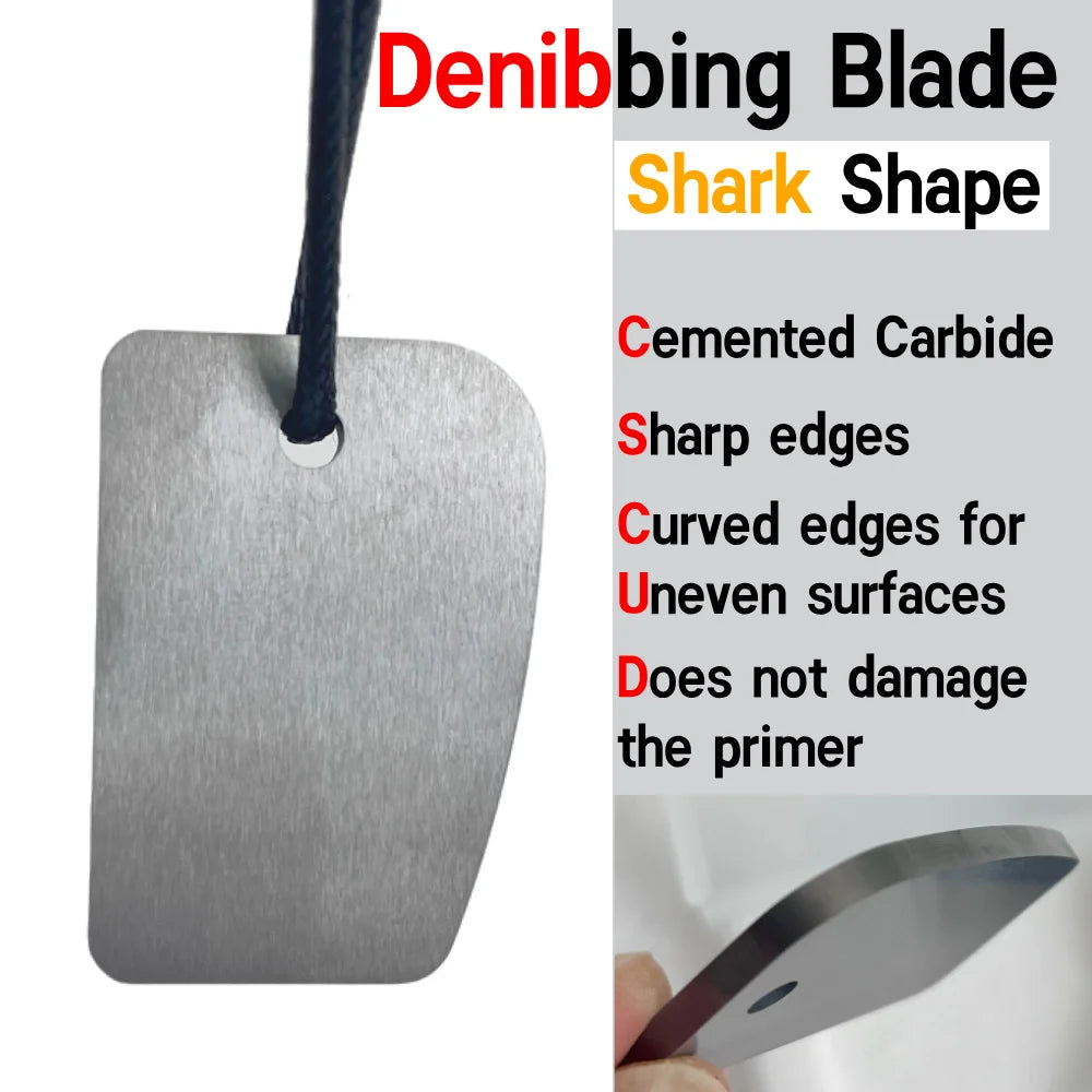 Auto Repair Scraper Denibbing Blade Car Polishing Point Repair Super Hard Surface Remove Sagging Stains Spray Paint Shark Blade