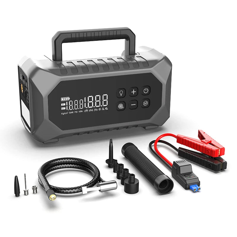 Portable Car Jump Starter with Air Pump Car Battery Jump Starter Power Station MultiFunction Jump Starter Car