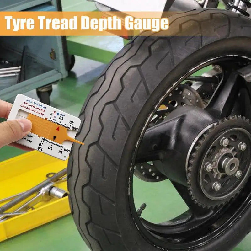 0-20MM Tyre Tread Depth Depthometer Gauge Caliper Plastic Tread Ruler Car Wheel Tire depth gauge Tire Wheel Measure Tool