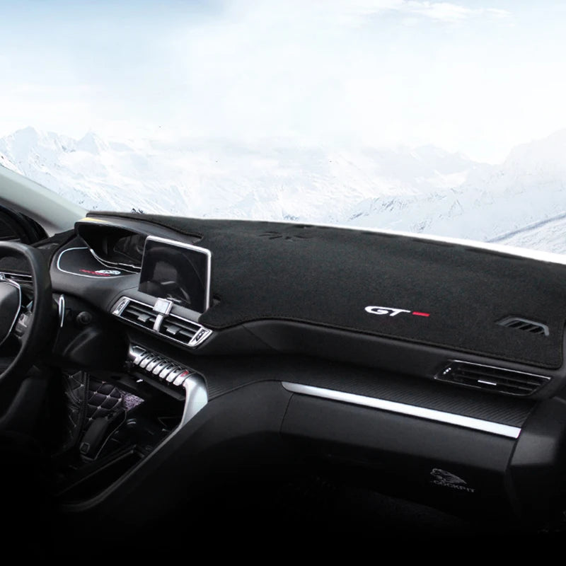 Car Dashboard Cover Mat Avoid Light Pads Anti-UV Carpets For Peugeot 3008 5008 GT Hybrid 2016 2017 2018 2019 2020 2021 2022 2023