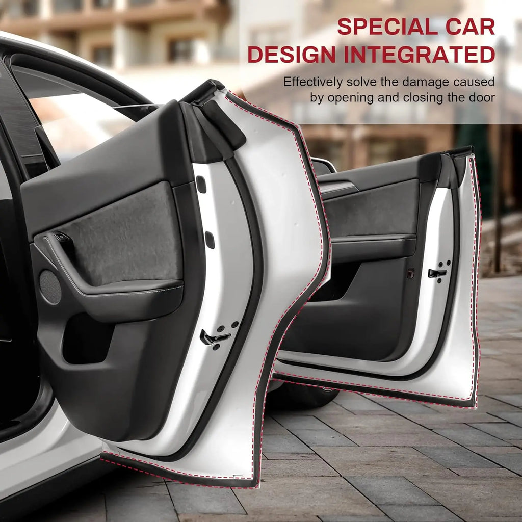 10pcs Door Seal Soundproof Kit For New Tesla Model Y Juniper 2025+ Launch 2025+ Rubber Weather Draft Seal Strip Wind Noise Kit