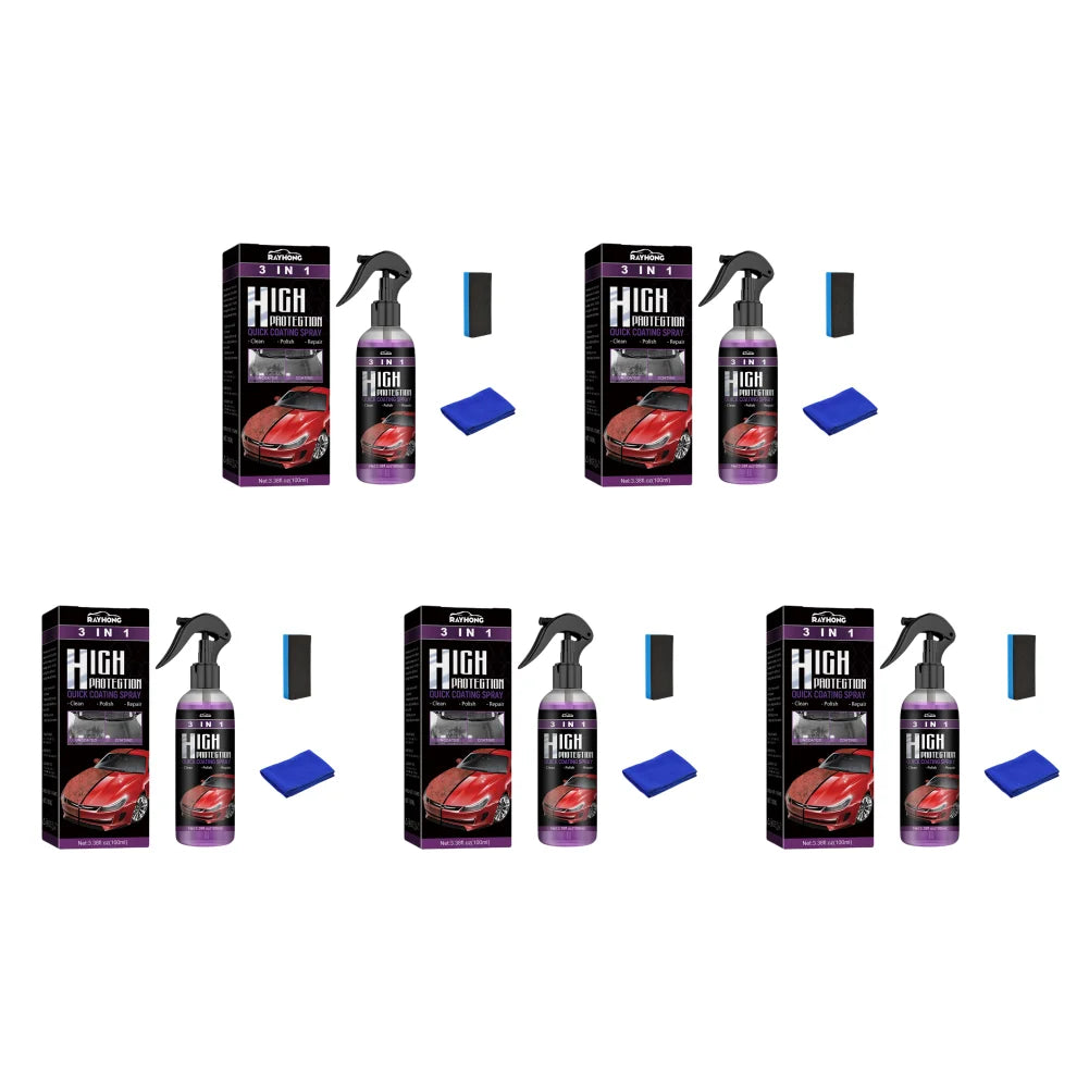 3 In 1 High Protection Quick Ceramic Coating Spray Powerful Auto Nano Spray Car Wax Polishing Spray Scratch Remover Car Products