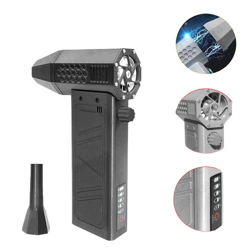 Mini vacuum cleaner 140000RPM blower turbo jet fan electric display handheld high-speed dust gun cleaning tool