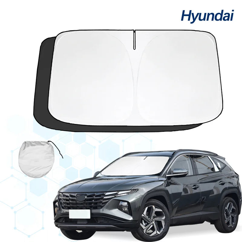For Hyundai Tucson L 1.5T NX4 Hybrid Windshield Sun Shade Sunshade Sun Visor Protector Foldable Blocks UV Rays Keep Car Cooler
