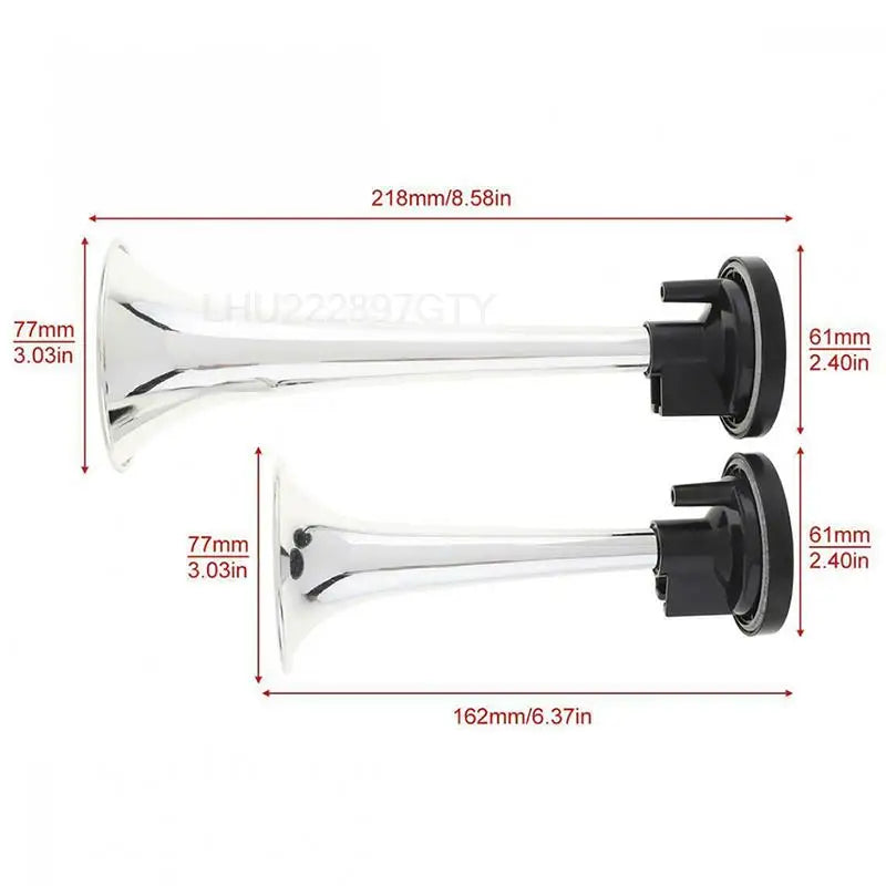 2PCS Universal Train Car Truck Boat Dual Air Horn Trumpet Super Loud