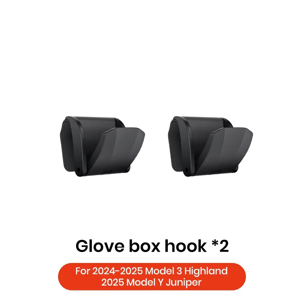 YZ For New Tesla Model 3/Y Highland Juniper Glove box Car Hooks ABS Storage Holder Tesla Model 3 Car Dedicated  Accessories