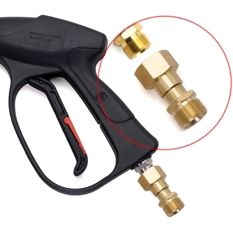 Pressure Washer Swivel Fitting Connector Joint, M22 14mm & 15mm Thread, Anti-Twist Gun Adapter for High - Pressure Cleaning