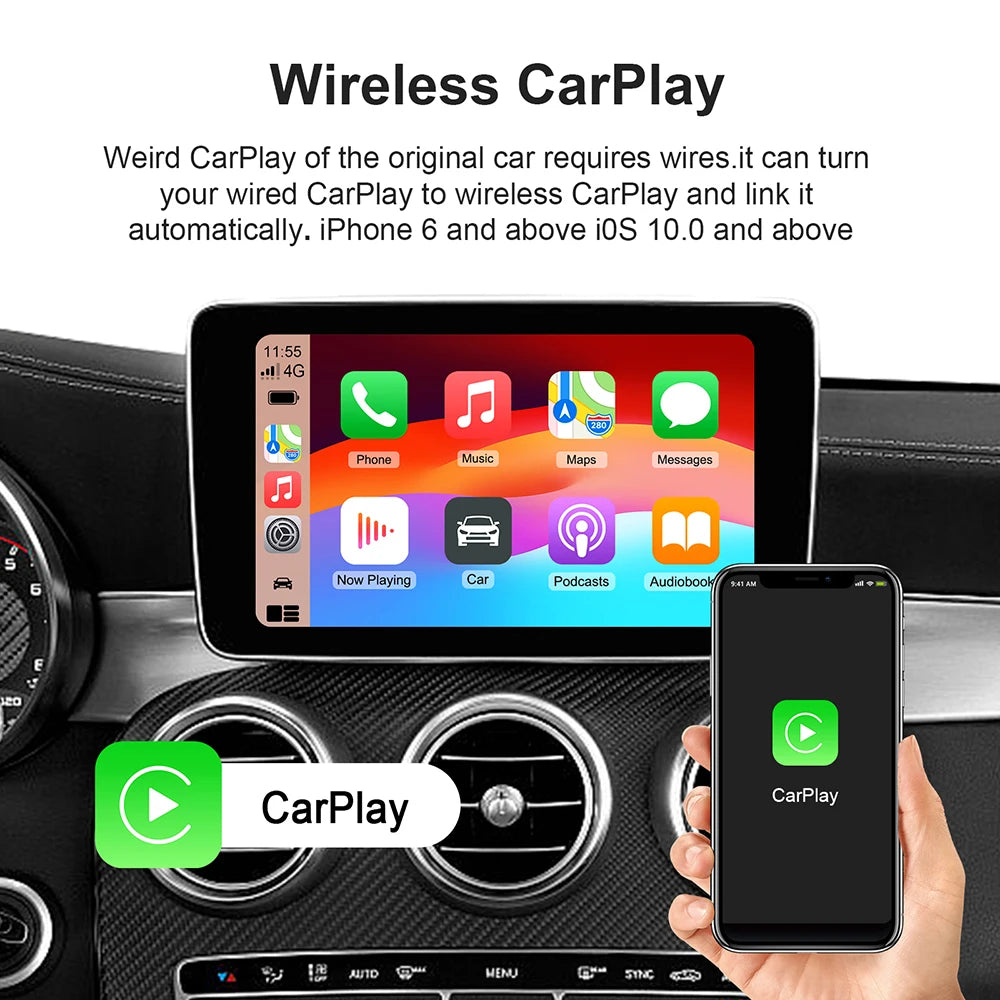 2025 Smart CarPlay Ai Box Android 13 TV Box Wifi Wireless Android Auto Built-in Play Store For Netflix YouTube OEM CarPlay Cars