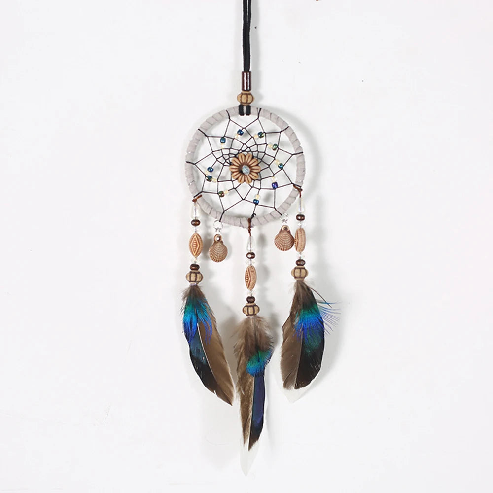 Car Pendant Handicraft Dreamcatcher Feather Hanging Car Rearview Mirror Ornament Auto Decoration Trim Accessories For Gifts 30CM